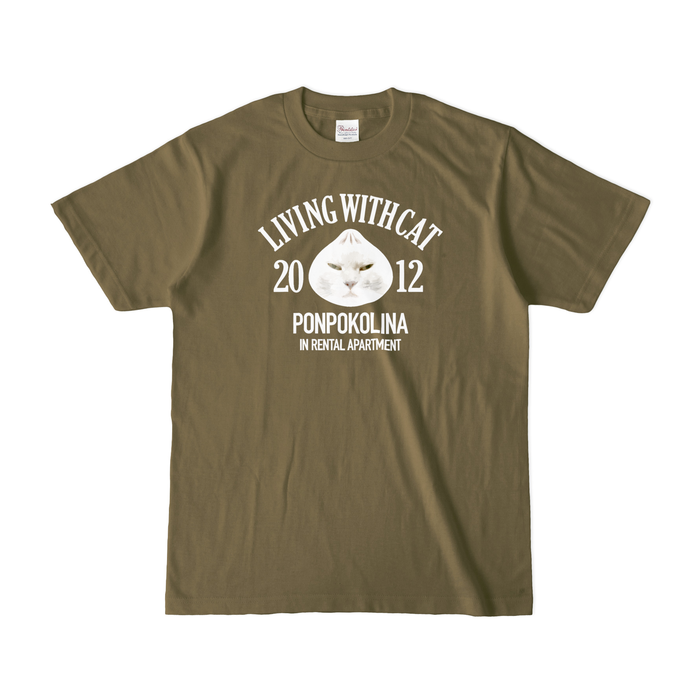 肉まんポンコTシャツ 半袖(オリーブ)メンズS