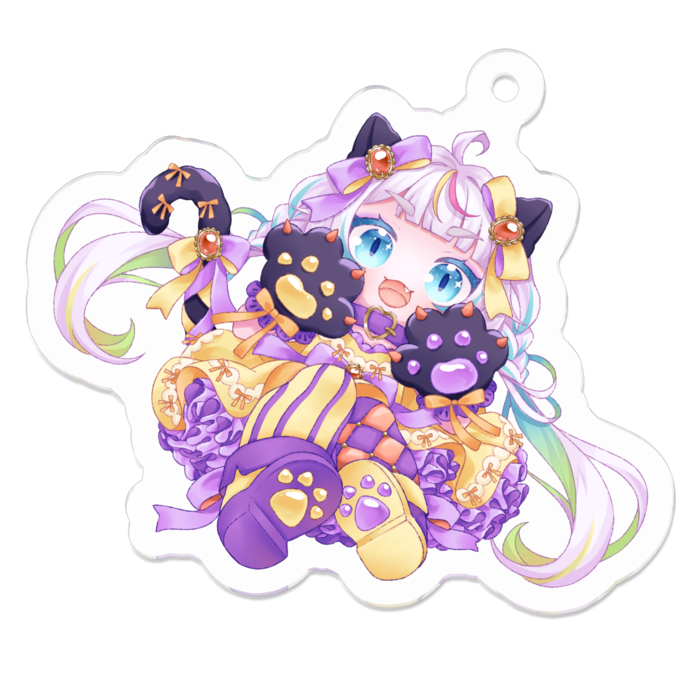 猫ちゃん： 50 x 50 (mm)