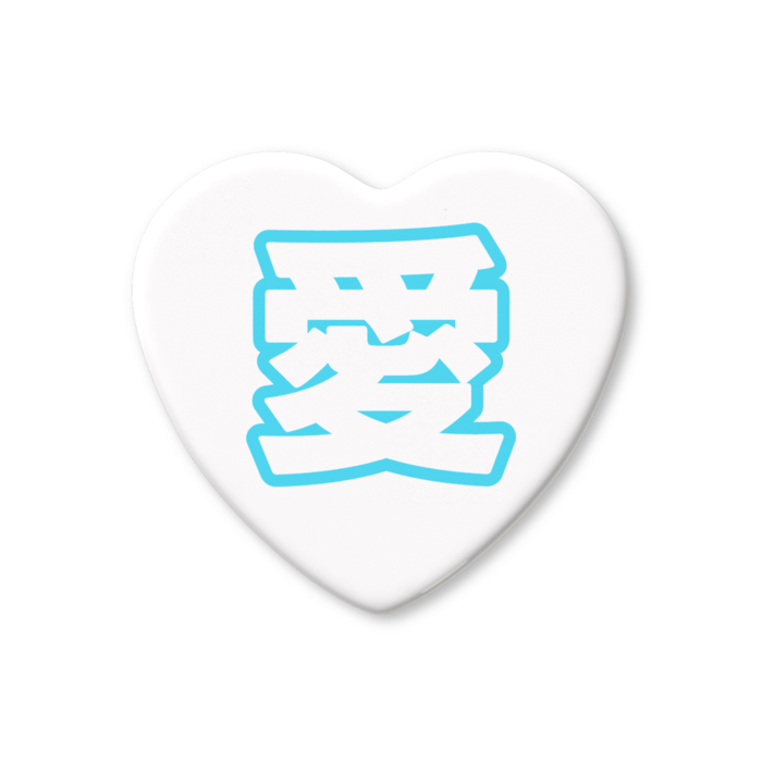 ハート缶バッジ - 57 × 52.5mm
