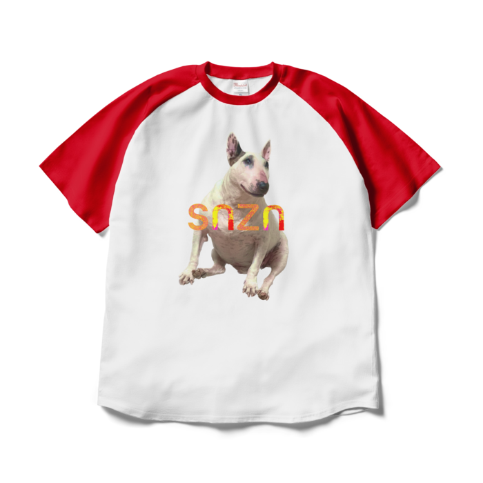 ラグランTシャツ - XL - ホワイト×レッド