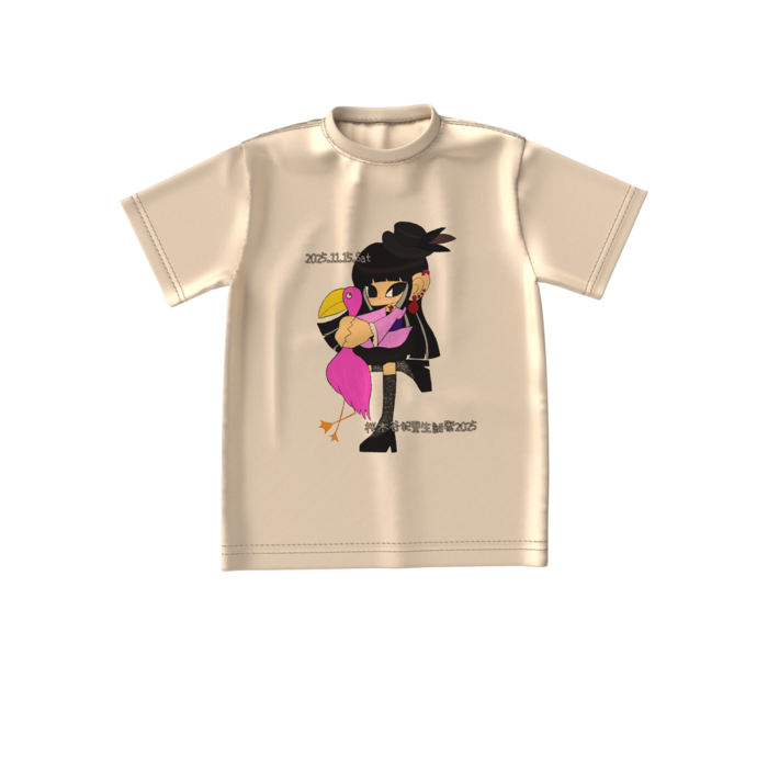 〜桜木谷妃里生誕祭2025〜 Tシャツ(サンドベージュ.ver) - S -