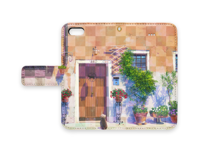 手帳型iPhoneケース - iPhone 5 / 5s / SE - ストラップ穴 あり