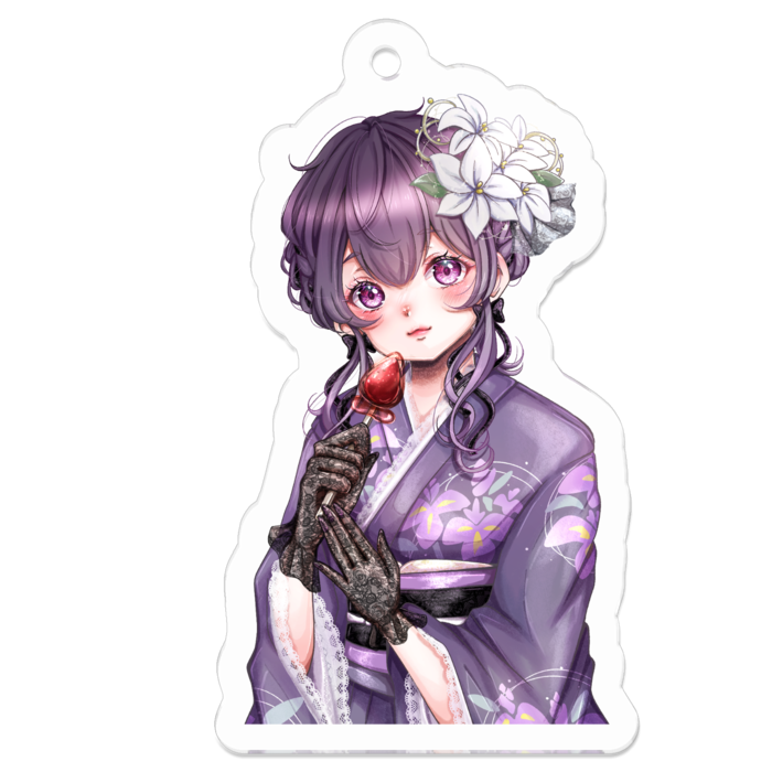 アクリルキーホルダー（コーティング） - 50 x 50 (mm)