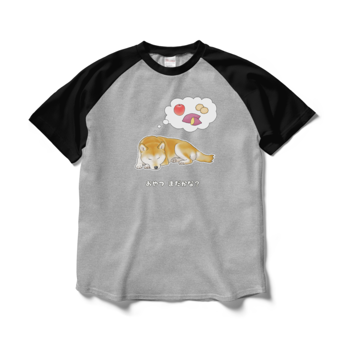 ラグランTシャツ - L - 杢グレー×ブラック / Size L, Heather Grey & Black