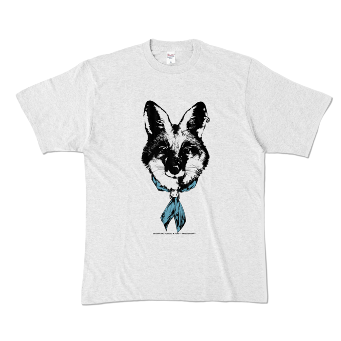 カラーTシャツ(淡色) - XL - 正面 - アッシュ