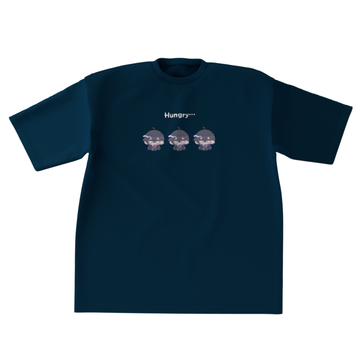 ビッグシルエットTシャツ - XL - 正面(ネイビー)