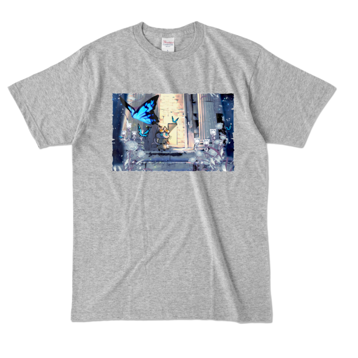 カラーTシャツ - L - 杢グレー (濃色)