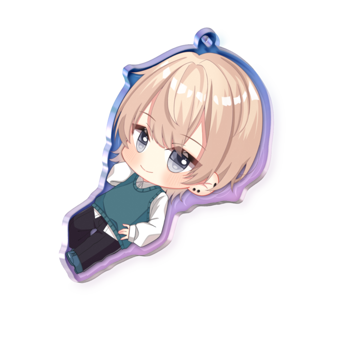 オーロラアクリルキーホルダー - 70 × 70mm