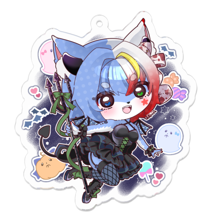 悪魔ちゃんその2アクリルキーホルダー - 70 x 70 (mm)