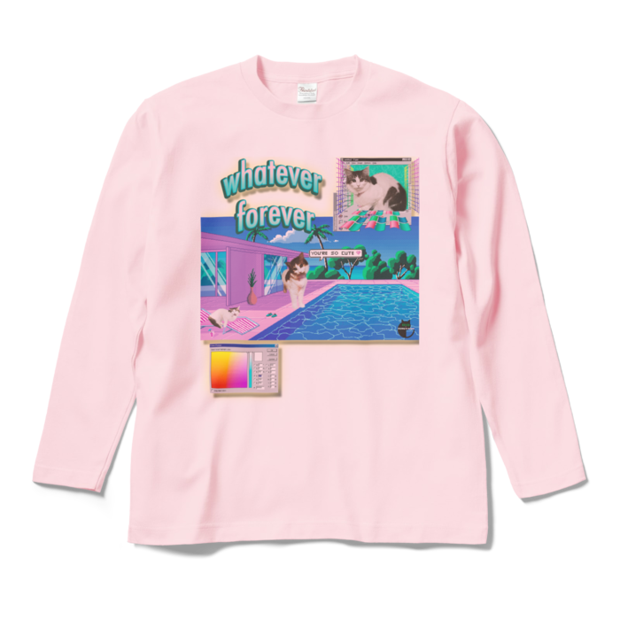 ロングスリーブTシャツ - M - ライトピンク