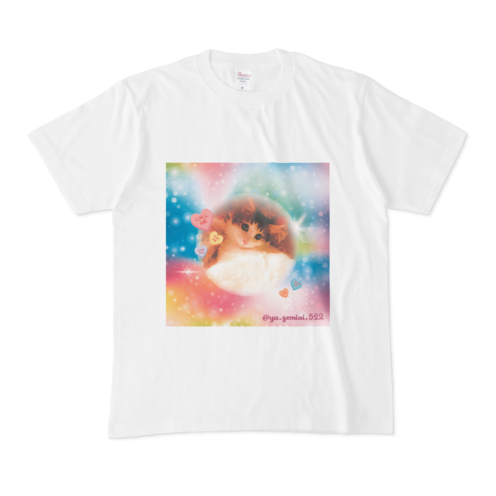 Tシャツ - M - 正面　(中心もも)　-ユニコーン01