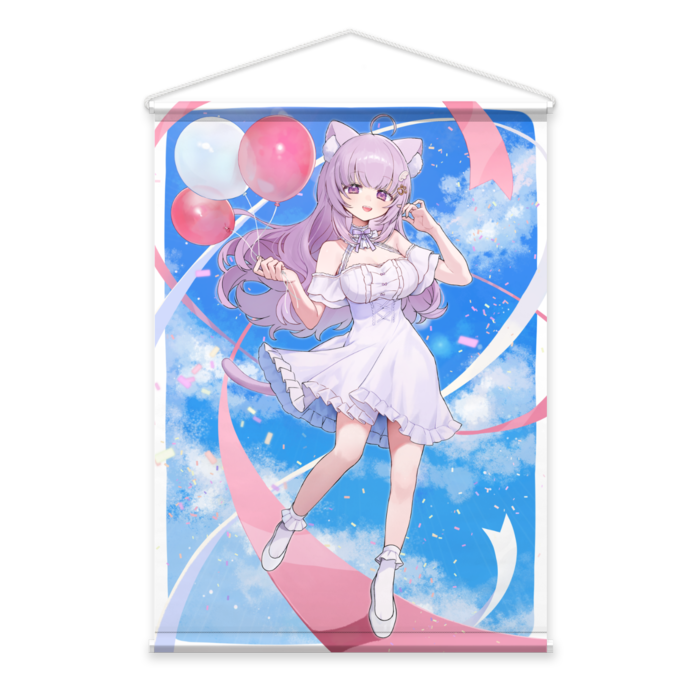 2周年記念イラスト上着なしVer_タペストリー - B2縦