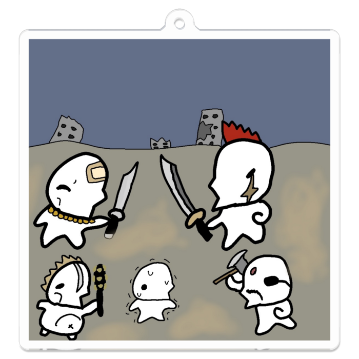 アクリルキーホルダー - 70 x 70 (mm) - うわー！世紀末‼︎