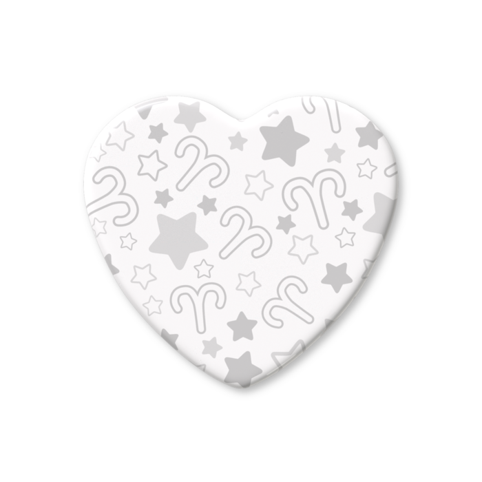 ハート缶バッジ - 57 × 52.5mm