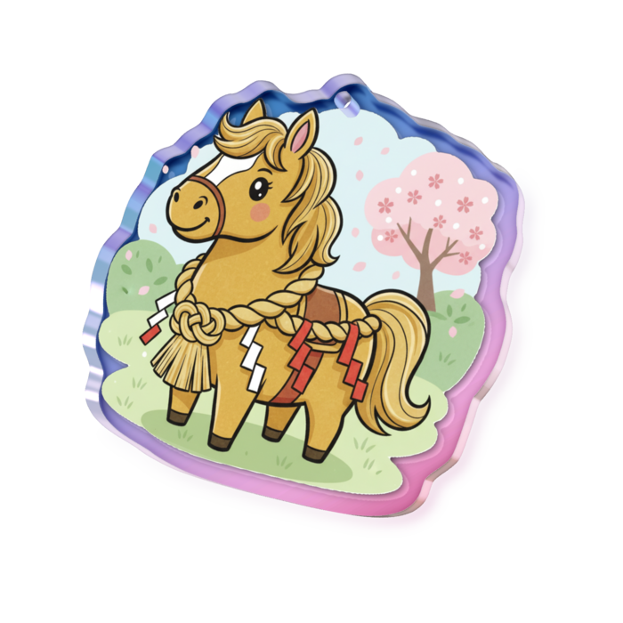 オーロラアクリルキーホルダー - 50 × 50mm