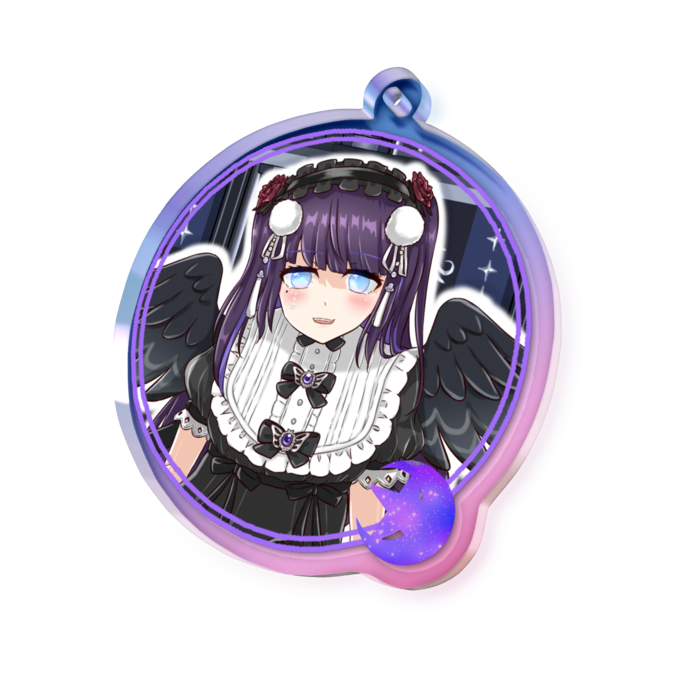 オーロラアクリルキーホルダー - 50 × 50mm
