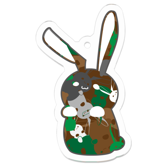 アクリルキーホルダー（コーティング） - 50 x 50 (mm)