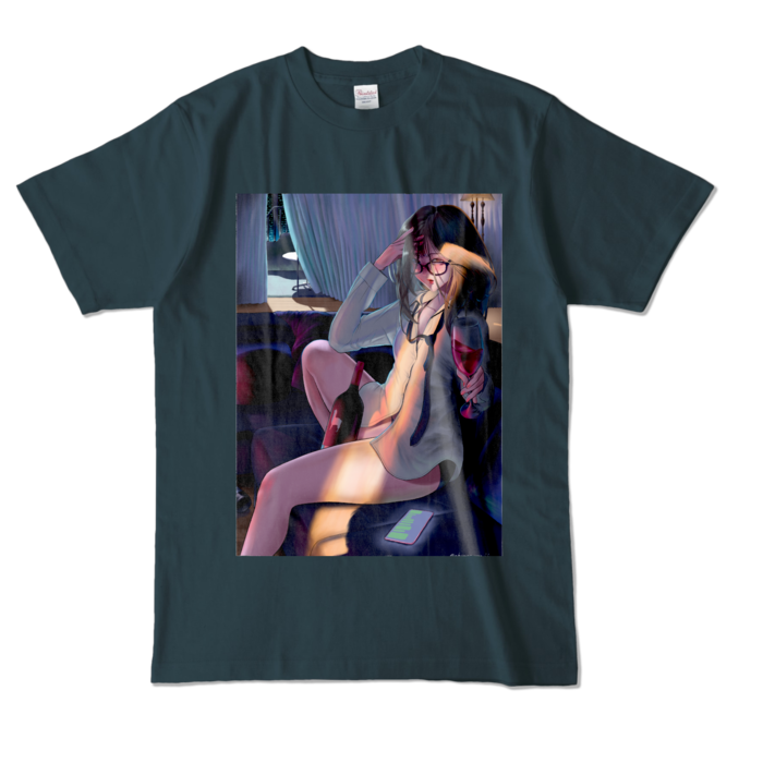カラーTシャツ - L - デニム (濃色)