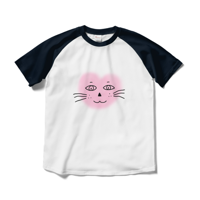 ラグランTシャツ - M - ホワイト×ネイビー