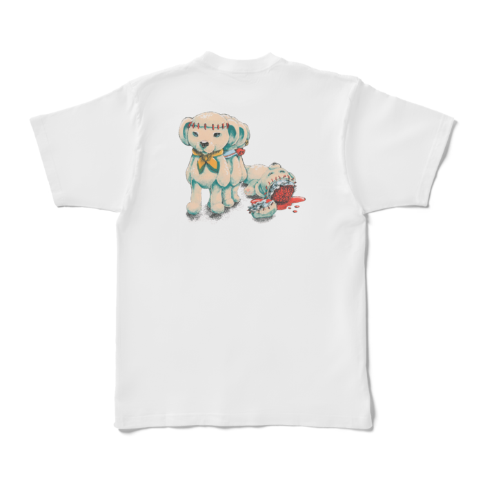 Tシャツ - XL - 白　脳くま