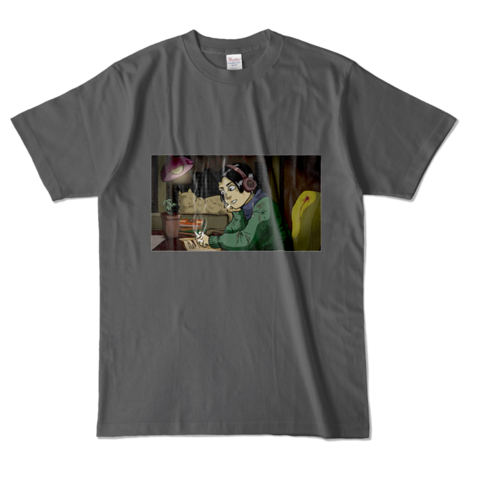 カラーTシャツ - L - チャコール (濃色)