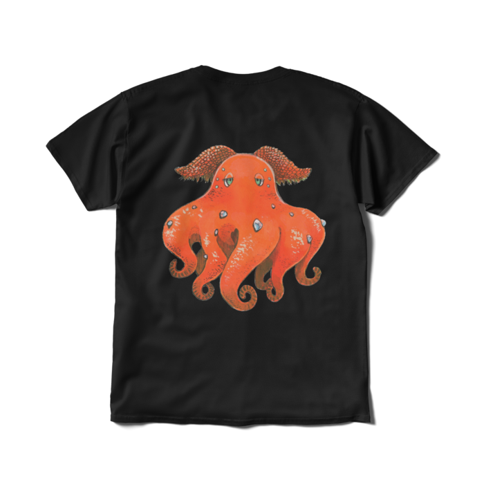 Tシャツ（短納期） - L - ブラック　メンダコ
