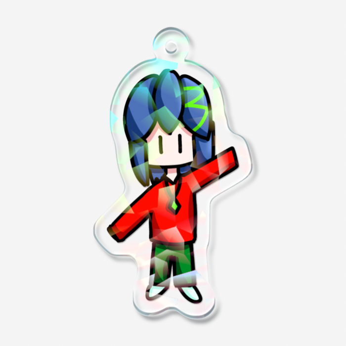 ホログラムアクリルキーホルダー - 50 × 50mm