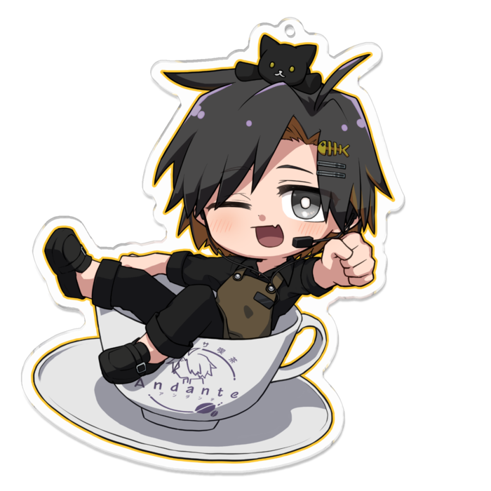 アクリルキーホルダー - 100 x 100 (mm)ろまに