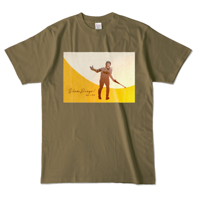 カラーTシャツ - L - オリーブ (濃色)
