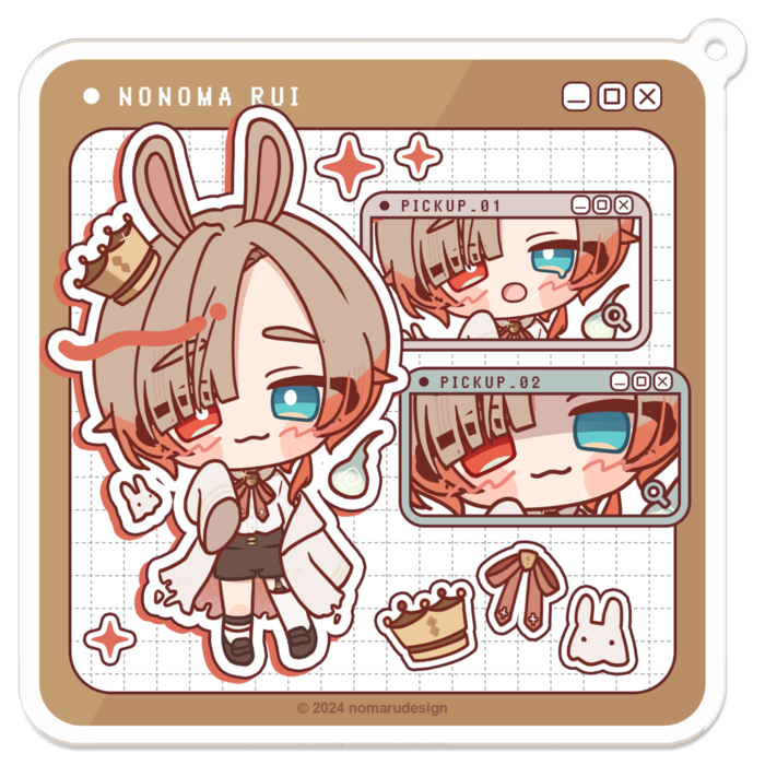 正方形アクキーver.皇子 - 70 x 70 (mm)