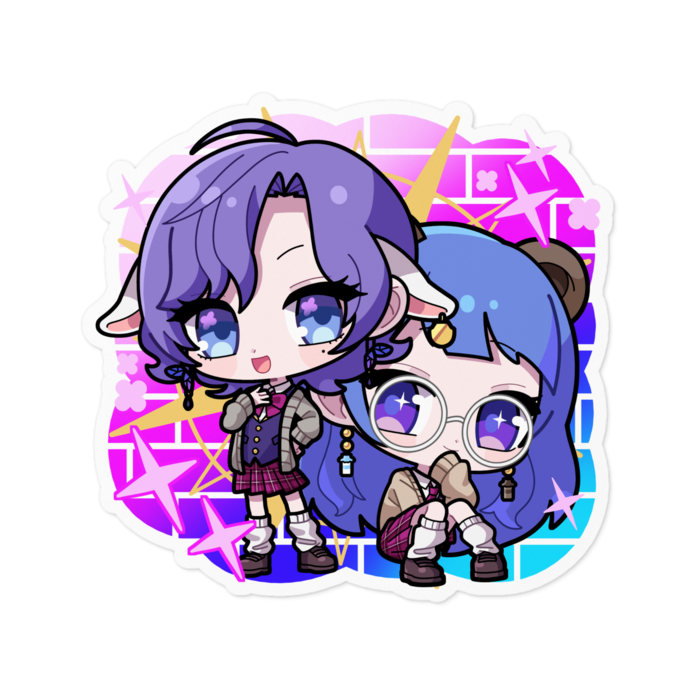 ステッカー（白）- 100 x 100 (mm)