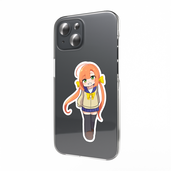 スマホステッカー-おさげ制服-