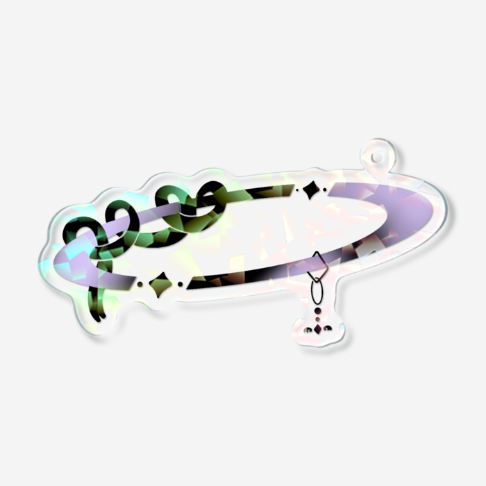 ホログラムアクリルキーホルダー - 70 × 70mm