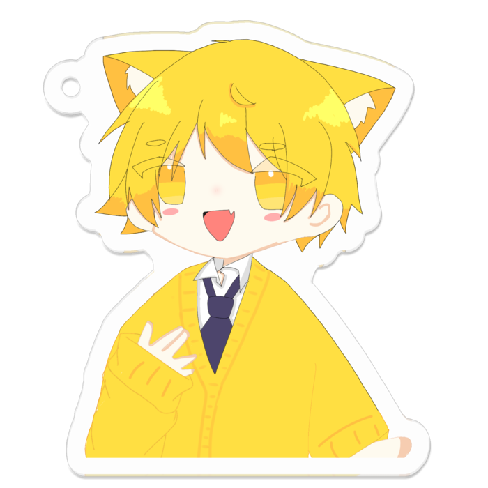 アクリルキーホルダー（コーティング） - 50 x 50 (mm)