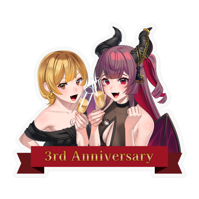 3rd Anniversary リボン付き(100 x 100 mm)