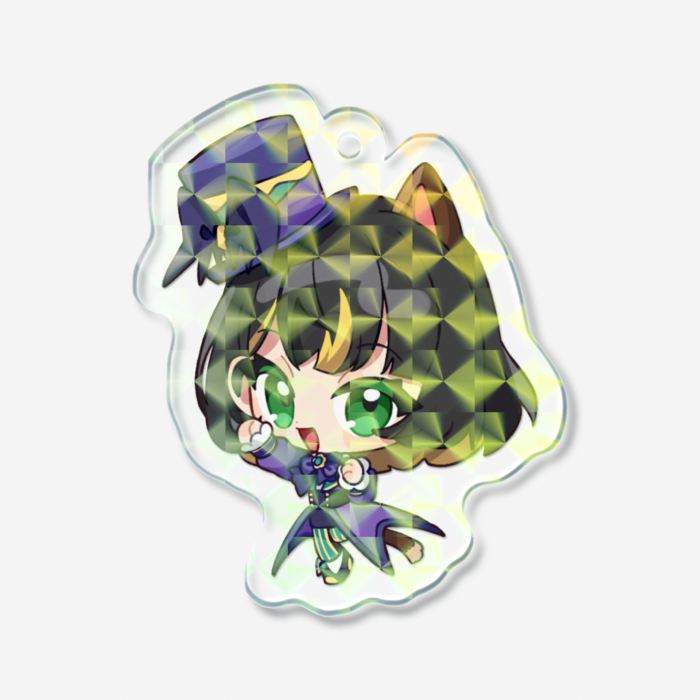 【梨ナナ-B】ホログラムアクリルキーホルダー - 50 × 50mm