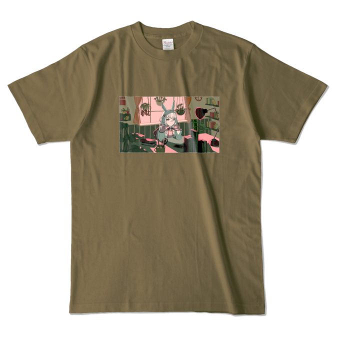 カラーTシャツ - L - オリーブ (濃色)