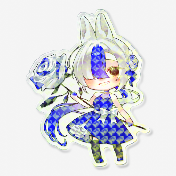 ホログラムアクリルキーホルダー - 100 × 100mm モザイク