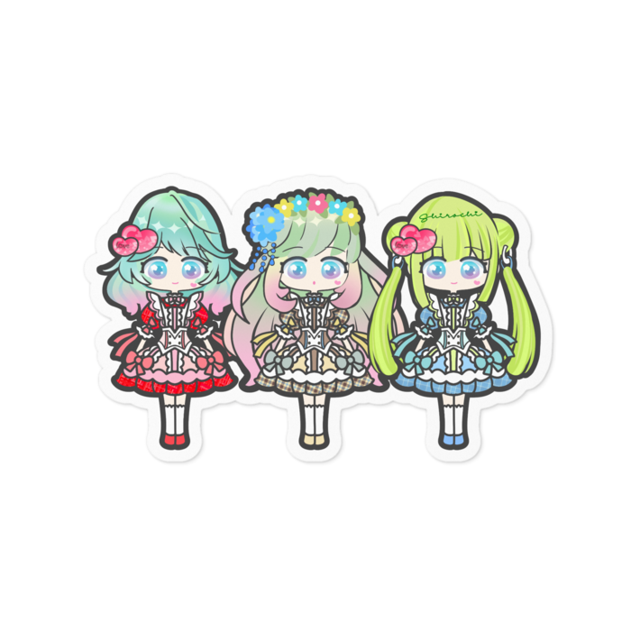 ホワイト　ステッカー - 100 x 100 (mm)(1)