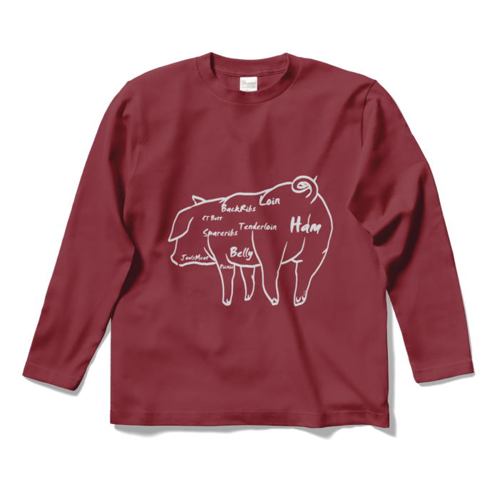 ロングスリーブTシャツ - S - バーガンディ