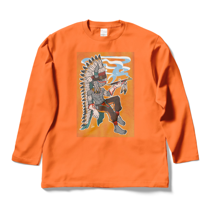 ロングスリーブTシャツ - L - オレンジ