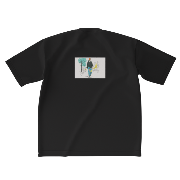 ビッグシルエットTシャツ - XL - 黒
