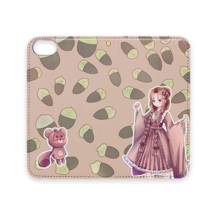手帳型iPhoneケース(ベルトなし) - iPhone 8 / 7 / SE2 - ストラップ穴 あり