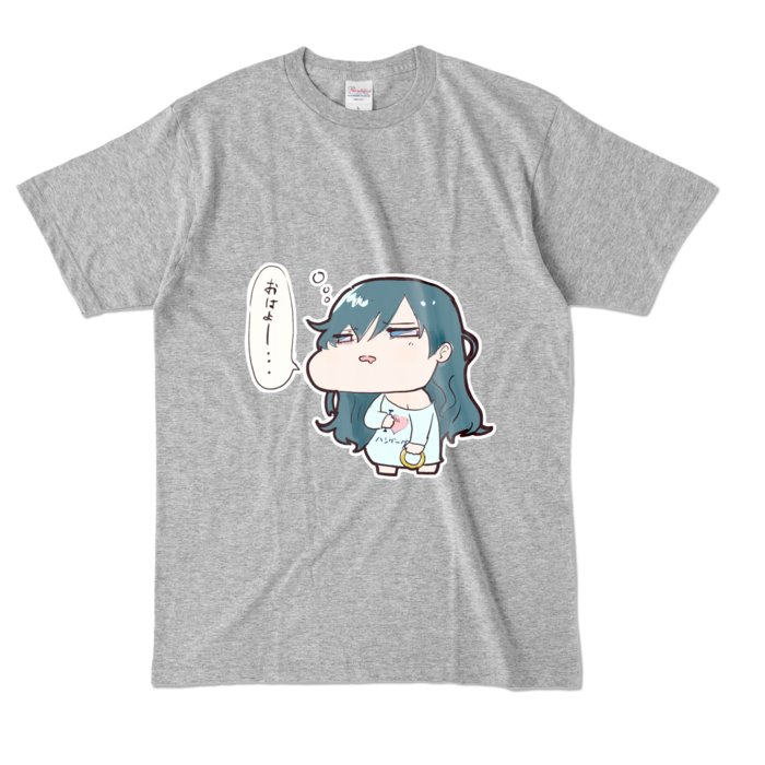 カラーTシャツ - L - 杢グレー (濃色)