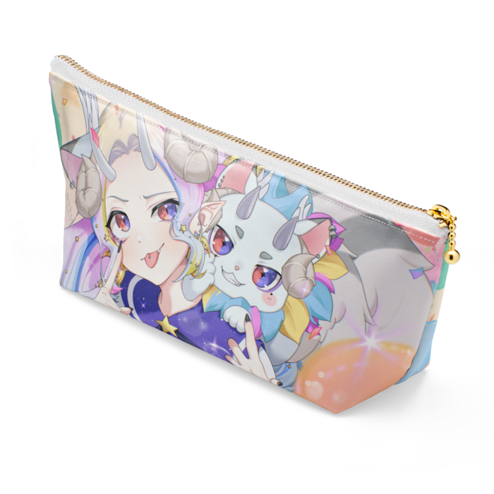 ポーチ - 長さ21.5cm / 高さ10cm - ホワイト