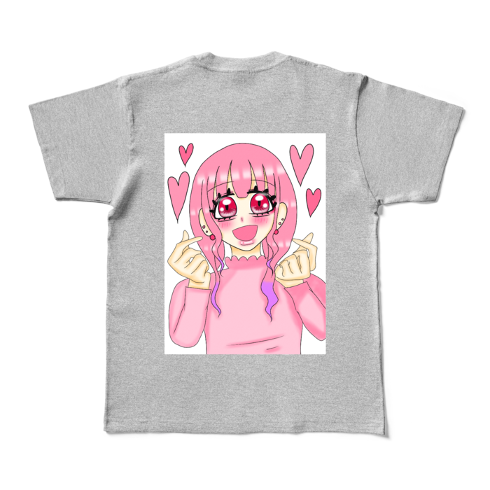 カラーTシャツ - M - 杢グレー (濃色)
