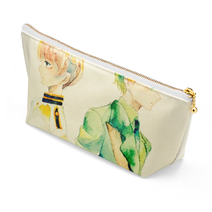 ポーチ - 長さ21.5cm / 高さ10cm - ホワイト
