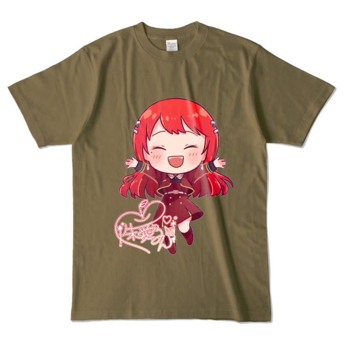 カラーTシャツ - L - オリーブ (濃色)