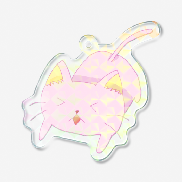 ホログラムアクリルキーホルダー - 50 × 50mm