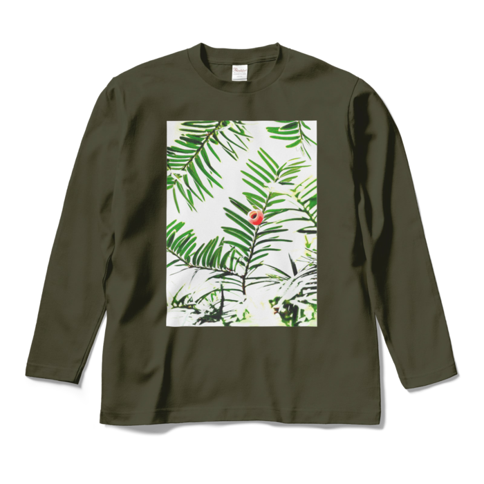 【文字なし】ロングスリーブTシャツ - M - アーミーグリーン